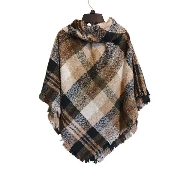 MARC New York Women's One Size Neutrals Cape Poncho Toggle Closure - Picture 2 of 6